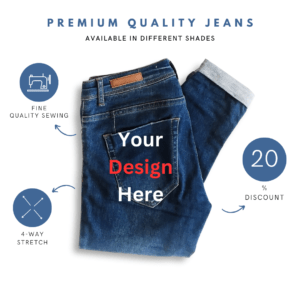 Navy Mockup Pamphlet Jeans Fashion Store Sale Instagram Post